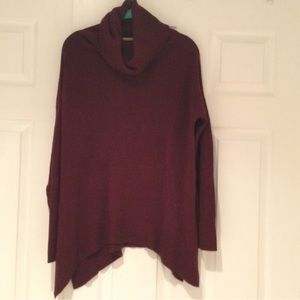 Sweet Romeo Cowl-neck Shark Hem Sweater - XS